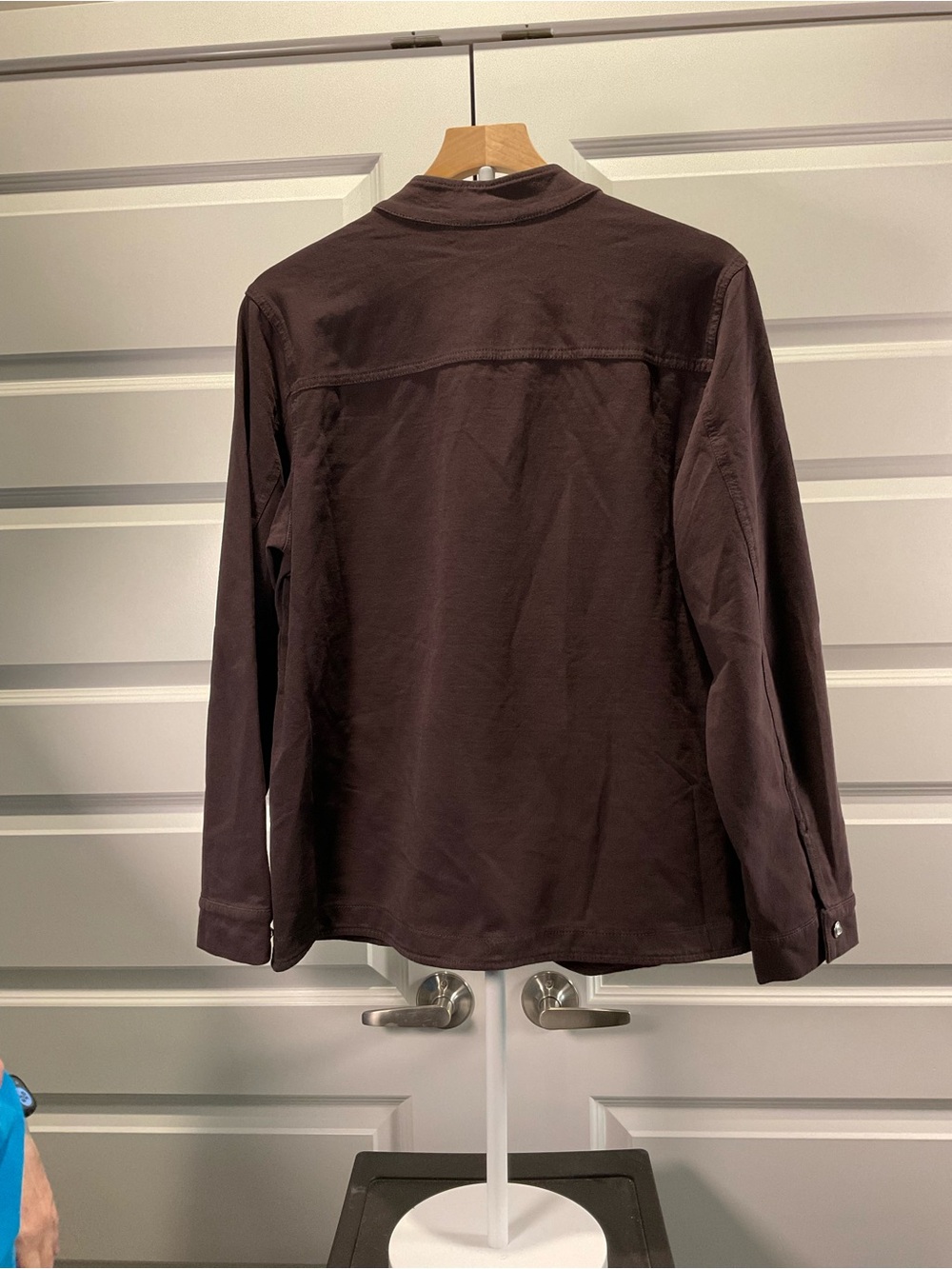 Quacker Factory Brown Eyelet-Front Utility Jacket - Picture 5 of 9